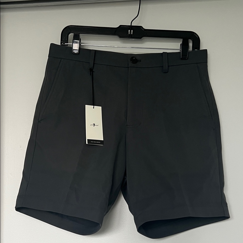 7 For All Mankind Dark Gray Hybrid Shorts- Like New!